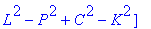 LAT := MATRIX([[L^2+2*A^2+P^2+C^2+K^2, L^2-2*A^2+P^...