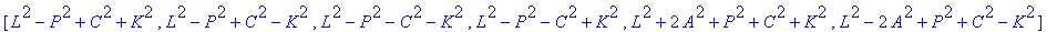 LAT := MATRIX([[L^2+2*A^2+P^2+C^2+K^2, L^2-2*A^2+P^...