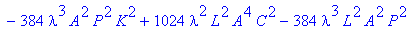 cp := lambda^6-128*A^4*lambda^3*K^2+1536*P^2*lambda...