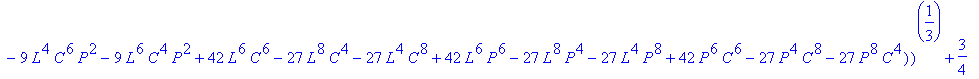 svals := 2/3*(-27*L^4*C^2-27*L^2*C^4+54*P^2*L^2*C^2...