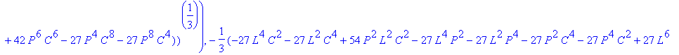 svals := 2/3*(-27*L^4*C^2-27*L^2*C^4+54*P^2*L^2*C^2...