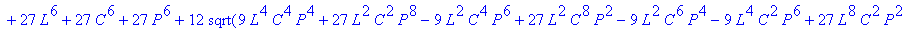 1/6*sqrt(24*(-27*L^4*C^2-27*L^2*C^4+54*P^2*L^2*C^2-...