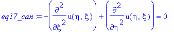 eq17_can := -diff(u(eta,xi),`$`(xi,2))+diff(u(eta,xi),`$`(eta,2)) = 0