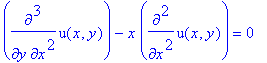 diff(u(x,y),`$`(x,2),y)-x*diff(u(x,y),`$`(x,2)) = 0