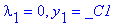 lambda[1] = 0, y[1] = _C1