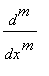 d^m/(dx^m)