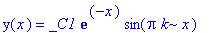 y(x) = _C1*exp(-x)*sin(Pi*k*x)