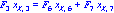 F[3]*x[X, 3] = F[6]*x[X, 6]+F[7]*x[X, 7]