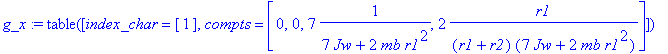 g_x := TABLE([index_char = [1], compts = vector([0,...