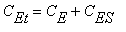 C[Et] = C[E]+C[ES]