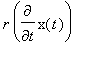 r*diff(x(t),t)