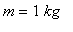 m = 1*kg