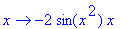 proc (x) options operator, arrow; -2*sin(x^2)*x end...