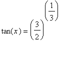 tan(x) = (3/2)^(1/3)