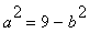 a^2 = 9-b^2