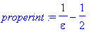 properint := 1/epsilon-1/2