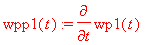 wpp1(t) := diff(wp1(t),t)