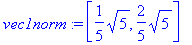 vec1norm := [1/5*sqrt(5), 2/5*sqrt(5)]