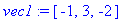 vec1 := [-1, 3, -2]