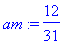 am := 12/31