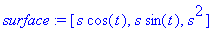 surface := [s*cos(t), s*sin(t), s^2]