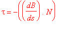 tau = -(dB/ds.N)
