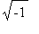sqrt(-1)
