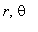 r, theta