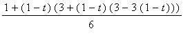 (1+(1-t)*(3+(1-t)*(3-3*(1-t))))/6