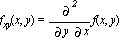 f[xy](x, y) = diff(f(x, y), x, y)