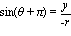 sin(theta+Pi) = y/(-r)