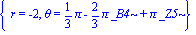 {r = -2, theta = 1/3*Pi-2/3*Pi*_B4+Pi*_Z5}