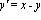 `y'` = x-y