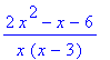 (2*x^2-x-6)/(x*(x-3))