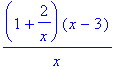(1+2/x)*(x-3)/x