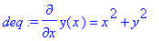 deq := diff(y(x),x) = x^2+y^2
