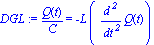 DGL := Q(t)/C = -L*(diff(Q(t), `$`(t, 2)))