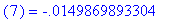 c := ARRAY([0 .. 7],[(0) = .325803428051, (1) = 1.0...