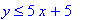 y <= 5*x+5