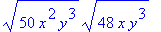 sqrt(50*x^2*y^3)*sqrt(48*x*y^3)