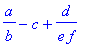 a/b-c+d/e/f