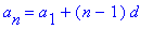 a[n] = a[1]+(n-1)*d