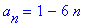 a[n] = 1-6*n