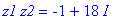 z1*z2 = -1+18*I