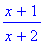 (x+1)/(x+2)