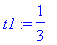 t1 := 1/3