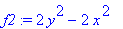 f2 := 2*y^2-2*x^2