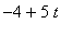 -4+5*t