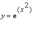 y = exp(x^2)