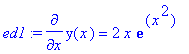 ed1 := diff(y(x),x) = 2*x*exp(x^2)
